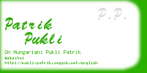 patrik pukli business card